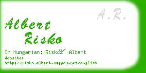 albert risko business card